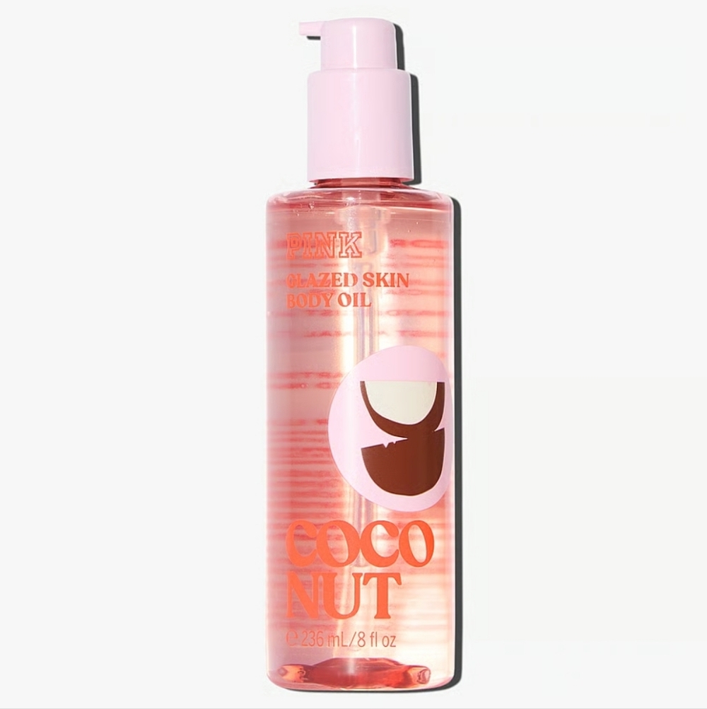 Pink Victoria Secret Coconut Glazed Body Oil 8 fl oz.